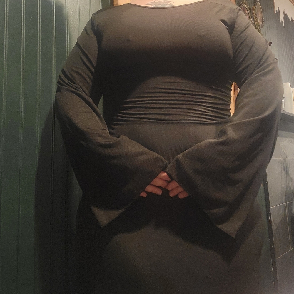Black corset dress